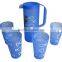 Plastic Pitcher Set With 4 Cups