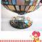 Home Decor Fancy Thin Neck Unique Stained Mirrored Mosaic Flower Arrangement Glass Vases