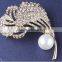 china latest fashion wedding wholesale crystal poppy pin rhinestone brooch