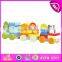 2015 New invention Kids Wooden toy blocks train set,Children 18PCS Wooden toy train,Educational Wooden toys Cargo Train W05C013