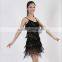 High quality ladies fringe Latin dresses ladies sexy sleeveless Latin dance wear