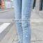 fashion knitted tall women's fancy denim jeans ladies sex jeans women's fashion