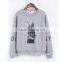 Newest design pullover o-neck hoody with animal printing for women