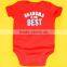high quality Cheap 100% Cotton Printed letters Designer Baby Clothes long sleeve fashion kids romper 2015