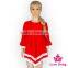 Christmas Dress Girl Clothes with tassel Application Long Sleeve Children Dress Ball Gown Red