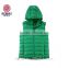 bright green real down with hood women vest