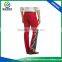 Popular OEM Custom Mens Red Color High Quality 100% Polyester Sublimation Sports Pants With Christmas Tree Pattern