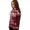 Ladies Christmas Simply Wording Pirnt Long Sleeves Pullover Sweater With Low Price