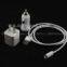 3 in 1 travel kit US/EU Plug Wall Charger Adapter + Car Charger + 8 pin to USB 2.0 Data Cable for iPhone 5,iTouch 5