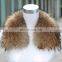 Factory suppy natural color raccoon fur collar for clothing wholesale