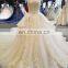 LS00323 high neck beaded keyhole back long train beach unique and simple dubai wedding gown