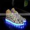 2015 hottest street dance hip hop night club European fashion sport light shoes LED