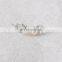 Leaf Earring with Zircon 925 Sterling Silver Stud Earrings Freshwater Pearl Earrings