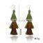Fashion long tassel eardrop tassel hoop earring jewelry