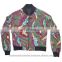 African Wax Fabric Ladies Bomber Jackets, Custom Embroidery Women Varsity Jackets, Girls Satin Baseball Jackets