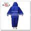 reflective safety blue polyester motorcycle rain jacket