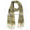 Wholesale yarn dyening tartan check plaid pashmina shawl fashion scottish ladies winter cashmere scarf