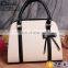 CR Korean designer developed new arrival latest styles ladies handbag with bowknot retro red tote bag leather