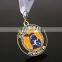 Customized 42m diameter copper plated laser engraved medal