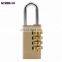 keyless security brass combination padlock,mini rectangular safety brass password lock