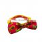 wholesale cute design pineapple pattern printed dog collar with bowknot