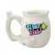 Amazon best selling Ceramic Wake And Bake Coffee Mug with handle  Smoking Pipe Custom Ceramic Mug