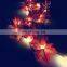 Led outdoor garden holiday christmas decoration maple leaf string lights