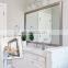 bathroom shelf decorate mirror frameless