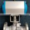2 Piece Stainless Steel Ball Pneumatic Drive Ball Valve With Actuator For Acid