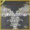 Wholesale handmade neckline rhinestone applique with crystal beaded trim FHA-038