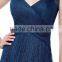 Navy Blue Mother Of The Bride Dresses Plus Size Lace Floor Length Vestido de festa Godmother Dresses Cap Sleeve