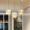 Fire Pendant Lights fFrosted Glass Inside Hand Blown Glass Chandelier Irregular Pendant Light