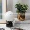 Natural Marble White Black Green Led Desk Lamp Modern Decorative Round Ball Small Table Lamp
