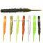 Amazon Wholesale 100mm 4.5g 5pcs/bag Screw Straight Tail Maggot  Artificial Lure Fake Bait