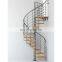 European Gray Arc-shaped Carbon Steel Staircase Spiral Staircases