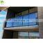 Luxury blue color glass modern iron aluminium beautiful baluster modern  balcony railing systems design for hotels