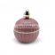 wholesale striped round jewelry box christmas glazed ceramic ornaments for sublimation