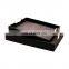 K&B Wholesale Black Rectangle Wooden Serving Tray With Metal Handle for Home Hotel Restaurant