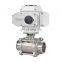 COVNA DN40 1.5 inch 2 Way 3PC 1000 WOG 12V DC 316 Stainless Steel Electric Actuated Ball Valve