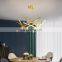 Modern Round Tree Branch Chandeliers Simple Living Room Restaurant Exhibition Hall LED Pendant Light
