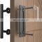 Black Iron Casting solid Sliding Barn wood doors two side pull Handle
