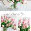 Wholesales Manufacture Wedding Bride Bouquet Beauty Silk Touch Artificial Tulip Flowers For Home Decoration