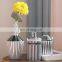Nordic Black And White Stripes Ceramic Zebra Print Flower Vase For Living Room Decoration