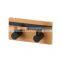 Direct Factory Supply Customized Logo Scandinavian Wooden Wall Hooks Stainless Steel