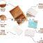 Bamboo Wooden Recipe Card Box Organizer Storage With Bamboo Lid