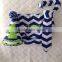Blue Boys Cake Smash Chevron Outfit