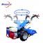180 degrees rotated two wheel walking tractor power rotary tiller