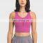 Custom Logo Front Zipper Shockproof Yoga Bra Women Workout Gym Wear Fixed Padding Sports Fitness Training Crop Top