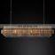 Custom Made Modern  Large  EMILE RECTANGULAR Linear CHANDELIER Hotel  Villa  Decorative Iiving Room  Luxury Ceiling Chandelier