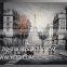 wall art paris street black and white oil painting on canvas ZQ-30